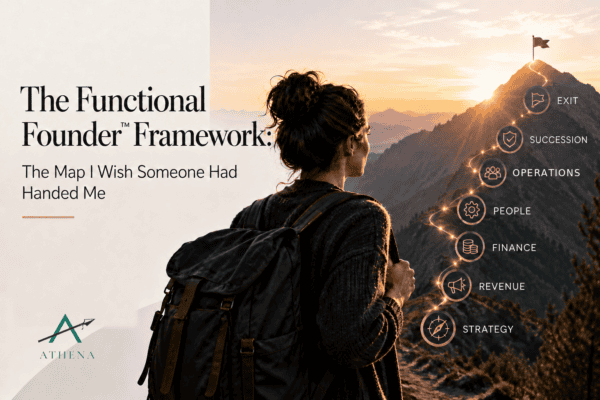 Seven pillars of The Functional Founder Framework: value creation, sales, finances and funding, team and leadership, operations, planning and exit, founder wellbeing